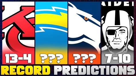 2023 Nfl Record Predictions Afc West Projections And Team Breakdowns Youtube