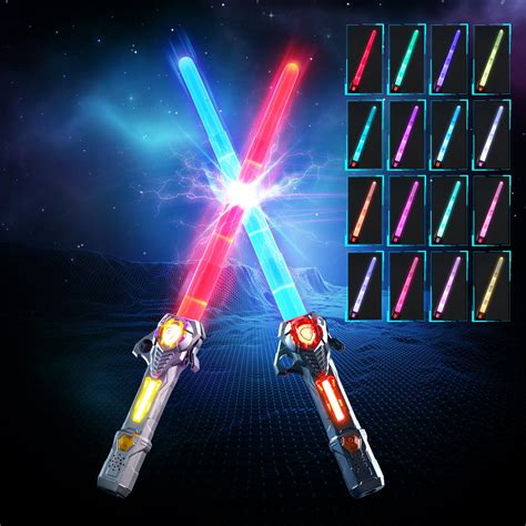 Buy Skirfy Light Saber 2 Pack Lightsabers For Kids With Fx Sound And 16