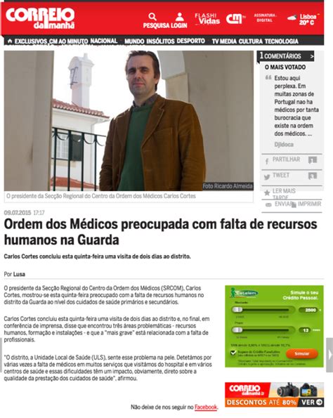 Ordem Dos M Dicos Preocupada Falta De Recursos Humanos Na Guarda