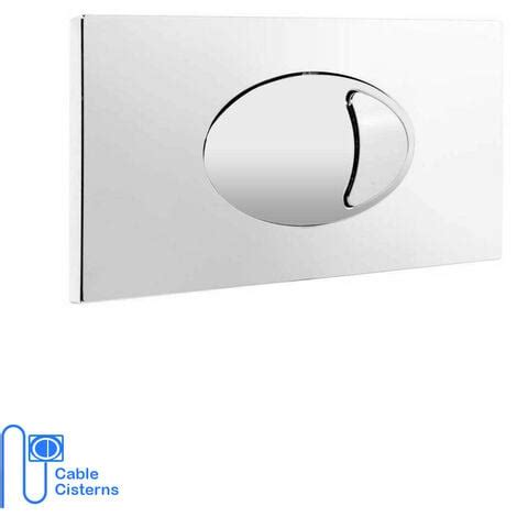 Chrome Dual Flush Plate Push Button For Cable Operated Concealed