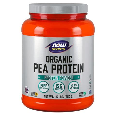 NOW Foods Organic Pea Protein - Natural Unflavored 1.5 lbs (680 g) Pwdr - Swanson®