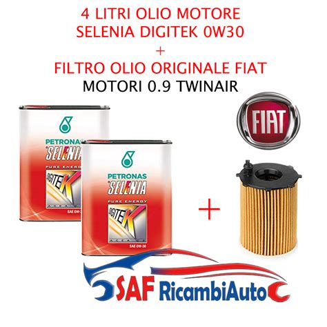 Litri Olio Selenia Digitek W Filtro Olio Originale Twinair