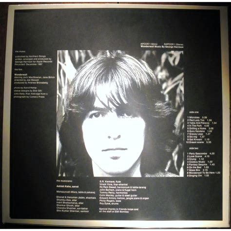 George Harrisonwonderwall Music Uk Apple Mono St Press