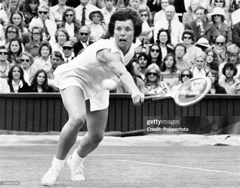 Billie Jean King Of The Usa In Action At Wimbledon On 4th July 1972