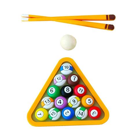2sets Cartoon Billiards Cake Ornament Adorable Baking Cake Billiards