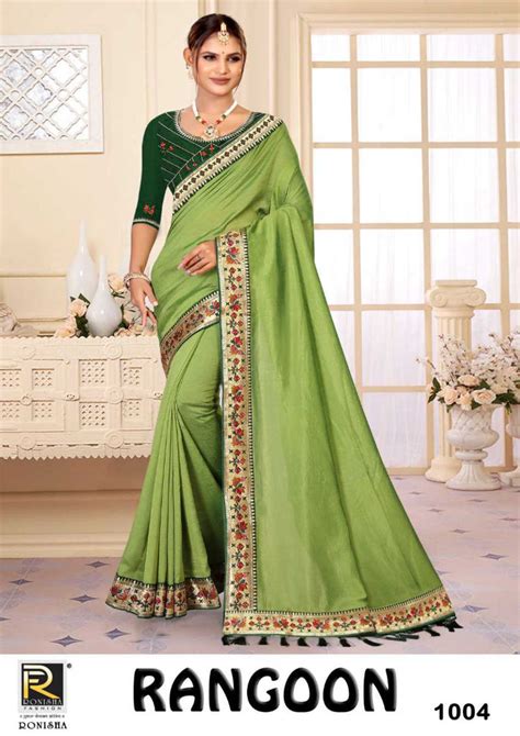 Ranjna Rangoon Silk Saree Sari Catalog 8 Pcs Suratfabric