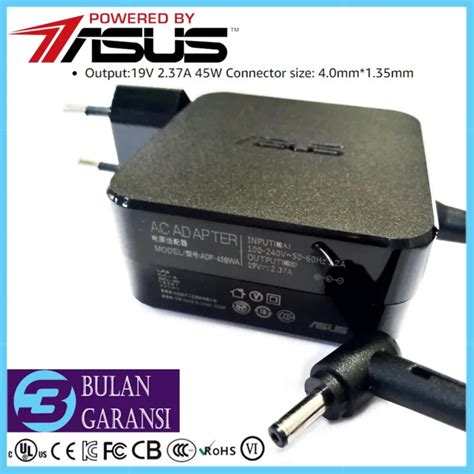 Adaptor Charger Casan Laptop Asus 19V 2 37A 45W 4 0 1 7mm Original X441