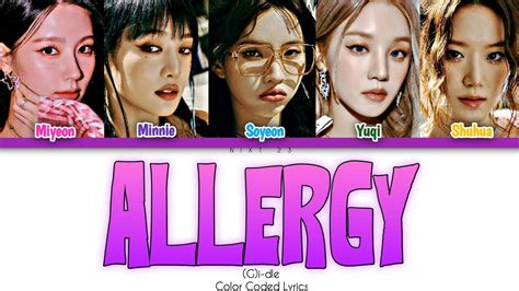 G I Dle Allergy Color Coded Lyrics Official G I Dle