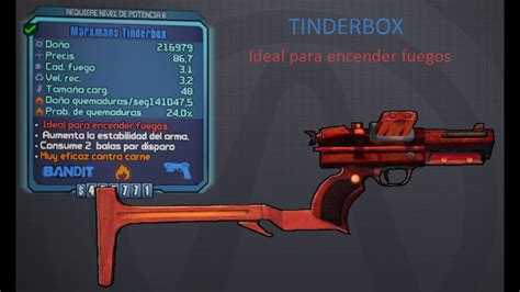 Borderlands 2 Guía De Armas Legendarias La Tinderbox ``ideal Para Encender Fuegos´´ Youtube