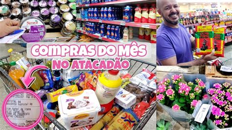 COMPRAS DO MÊS NO ATACADÃO PARA 4 PESSOAS MOSTREI PREÇO DE TUDO