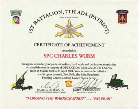 6 Army Appreciation Certificate Templates Pdf Docx Free Printable