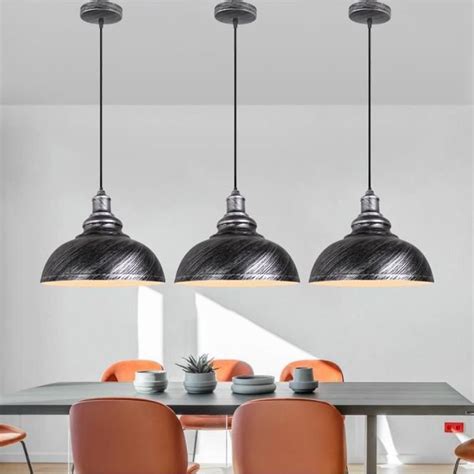 Tempas 3Pcs Lustre Suspension Plafonnier Luminaire en Métal Vintage