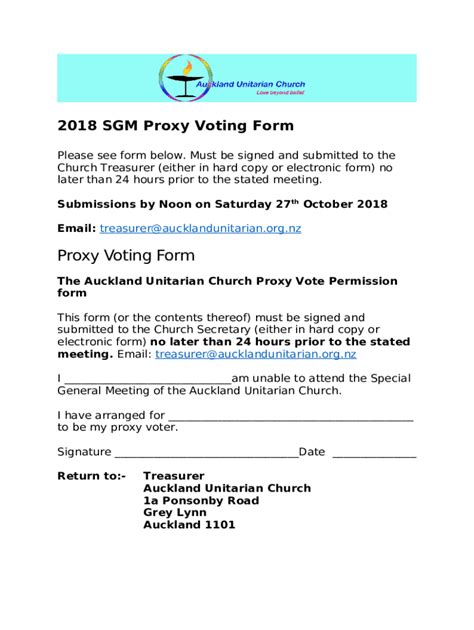 Fillable Online Proxy Voting Form Ebos Group Fax Email Print Pdffiller