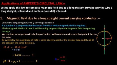 Ampere’s Circuital Law And Its Applications Ppt