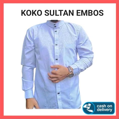 Jual BAJU KEMEJA KOKO KEMCO SULTAN DAN KOKO HAIBAH EMBOS PRIA DEWASA