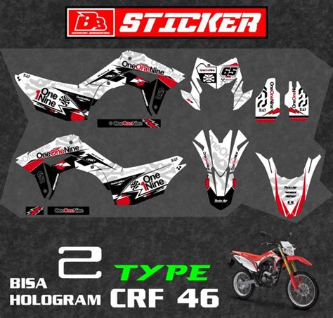 Sticker Premium Setiker Decal Crf L Minimalis Fullbody Dekal Crf