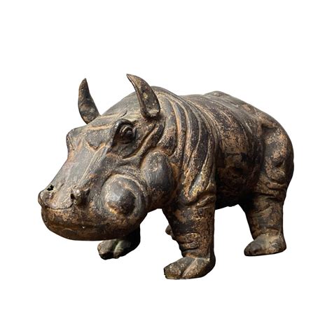 Bronze Rhino Sculpture Downtown 20 La