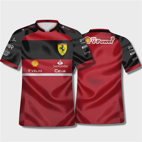 Camisa Camiseta F1 Formula 1 Equipe Scuderia Ferrari em Promoção