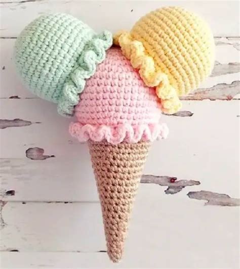 Cono De Helado De Sabores Amigurumi Patr N Gratis