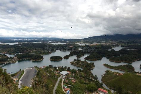 View Of The Surrounding Landscape From The Penon Of Guatape Colombia