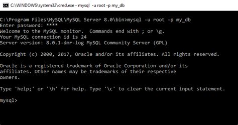 Connect To Mysql Windows