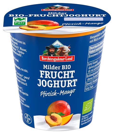 Berchtesgadener Land Bio Fruchtjoghurt Pfirsich Mango 150 G Amazon