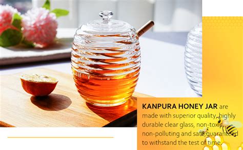 Amazon Kanpura 9oz Glass Honey Dispenser Glass Honey Jar With