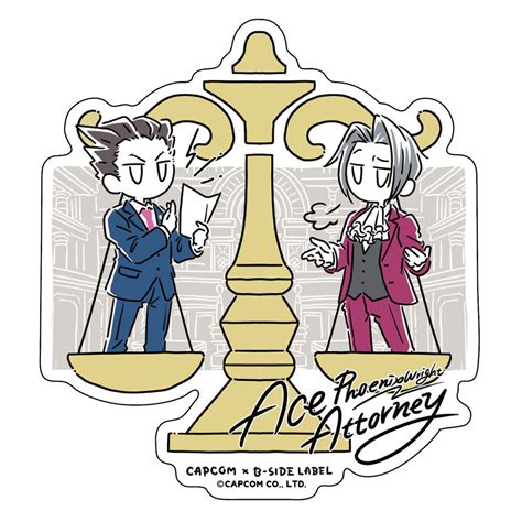 Capcom X B Side Label Capcom Th Ace Attorney Sticker Capcom Tokyo