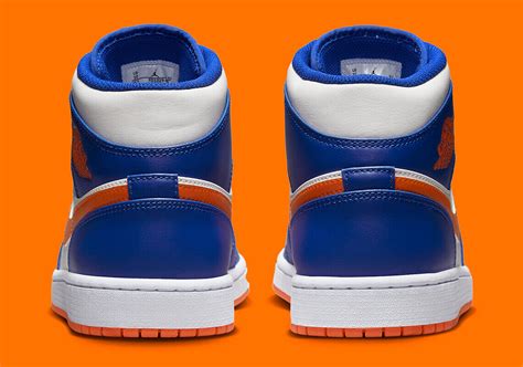 Nike Air Jordan 1 Retro Mid Knicks Wheaties Blue Orange White Fd1029