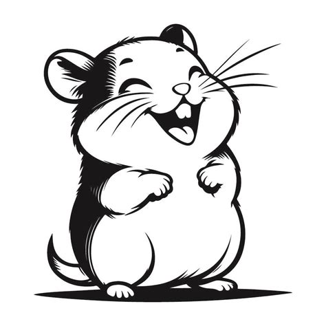 Free Hamster Cute Svg Black And White Svg Vector File For Laser Cutting 8 K40 Laser Cutter