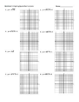 Graphing Square Root Functions Worksheet Mastering The Art Of Function