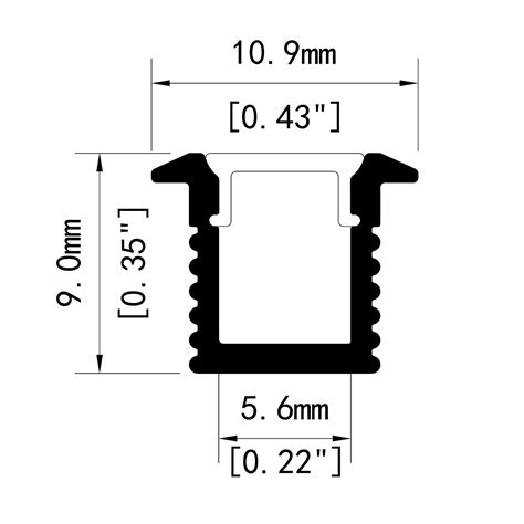 8x9mm Recessed Mounted Slim Led Linear Light Aluminum Profile