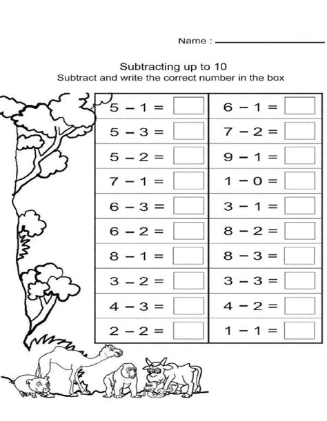 Grade 1 Subtraction Worksheets Fun And Engaging Practice For Kids