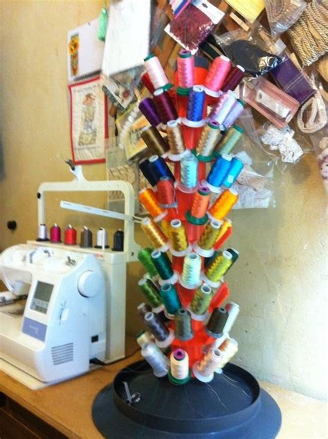 Machine Embroidery Thread Tree Made From Home Brewers Bottle Drying