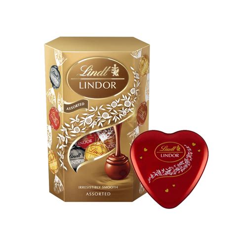 Prezent na Komunię Lindt LINDOR Praliny mleczne Serce 50g assorted 200g