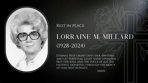 Funeral For Lorraine Millard Youtube