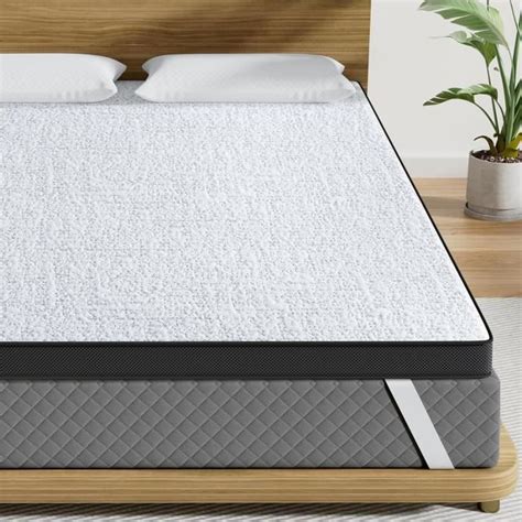 Surmatelas X X Cm En Mousse M Moire De Forme Bambou Et Gel