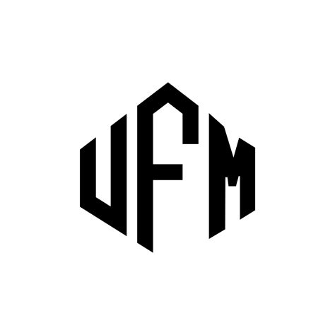 UFM letter logo design with polygon shape. UFM polygon and cube shape ...