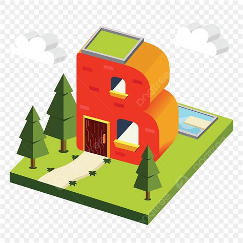 2 5d Building Vector Hd Images 2 5d 2 5d Creative 2 5d Letter Building