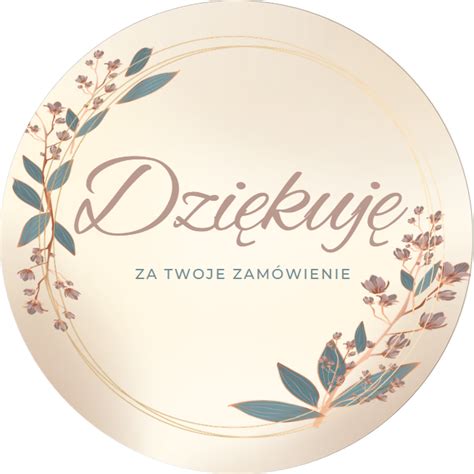 Naklejki Dziękuję za zamówienie E Plumeria pl