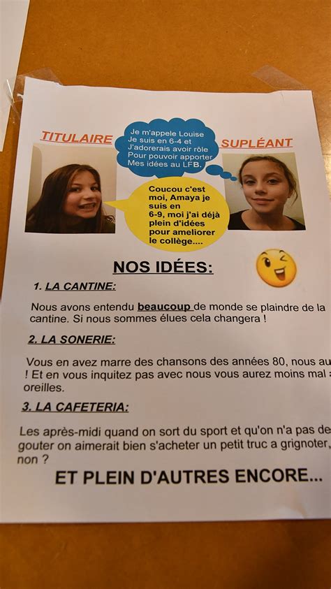 Candidatures au Conseil de la Vie Collégienne Lycée Français de Barcelone