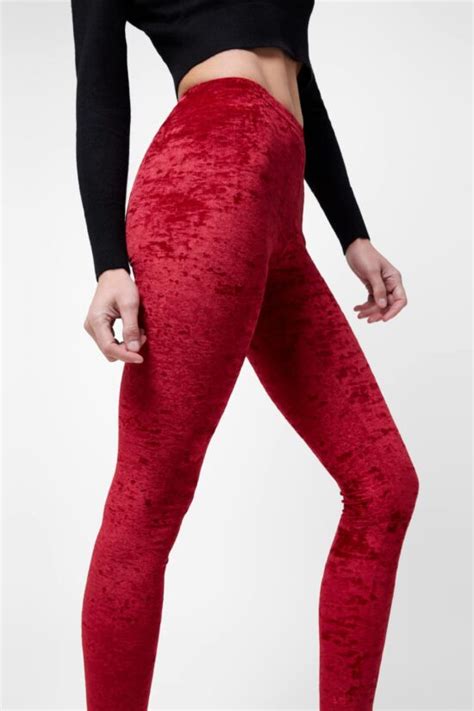 Legging Velours Frapp Bleu Allure Pattes De Velours Paris