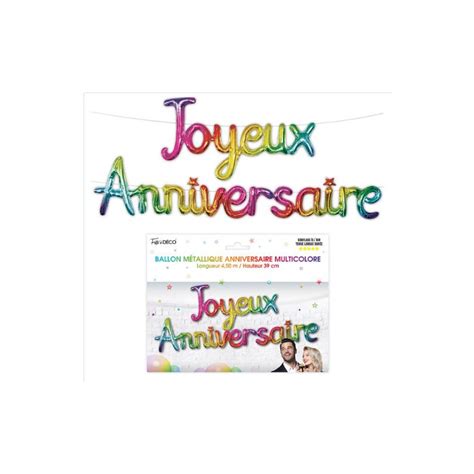 Guirlande Ballon Joyeux Anniversaire Multicolore Ouest Fetes