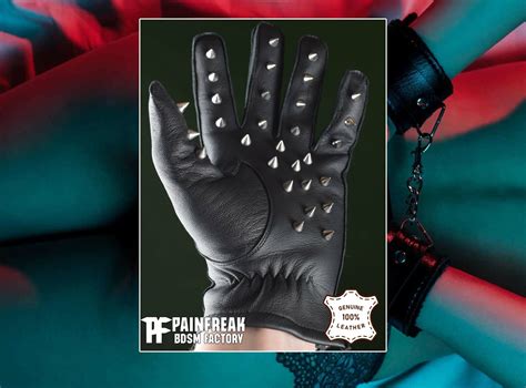 Spiked Leather Spanking Gloves Painfreak Darkfutureshop Post