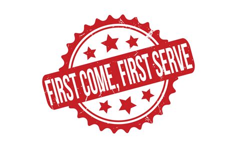 First Come First Serve Rubber Grunge Stamp Seal Vector 23582687 Vector