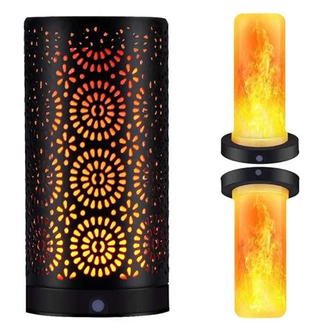 Led Flame Lamp Magnetic Led Flame Effect Light Usb Rechargeable Upside