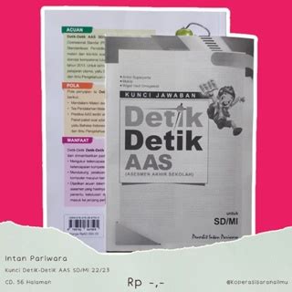 Jual Buku Detik Detik AAS Asesmen Akhir Sekolah SD MI Intan Pariwara