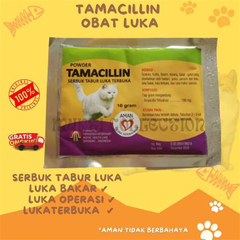 Jual Obat Kulit Kucing Tamacilin Obat Luka Kucing Tabur Anti Infeksi