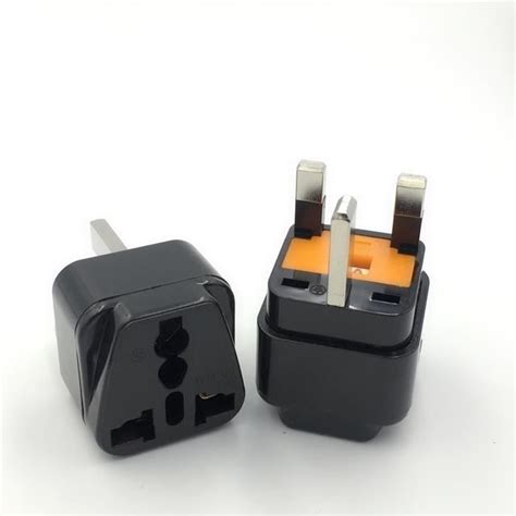 PRISE UNIVERSELLE UK Fused Plug Black Adaptateur De Prise De Voyage