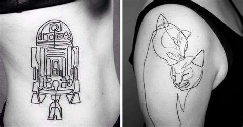 Artist Creates Mesmerizing Tattoos By Using Just One Continuous Line